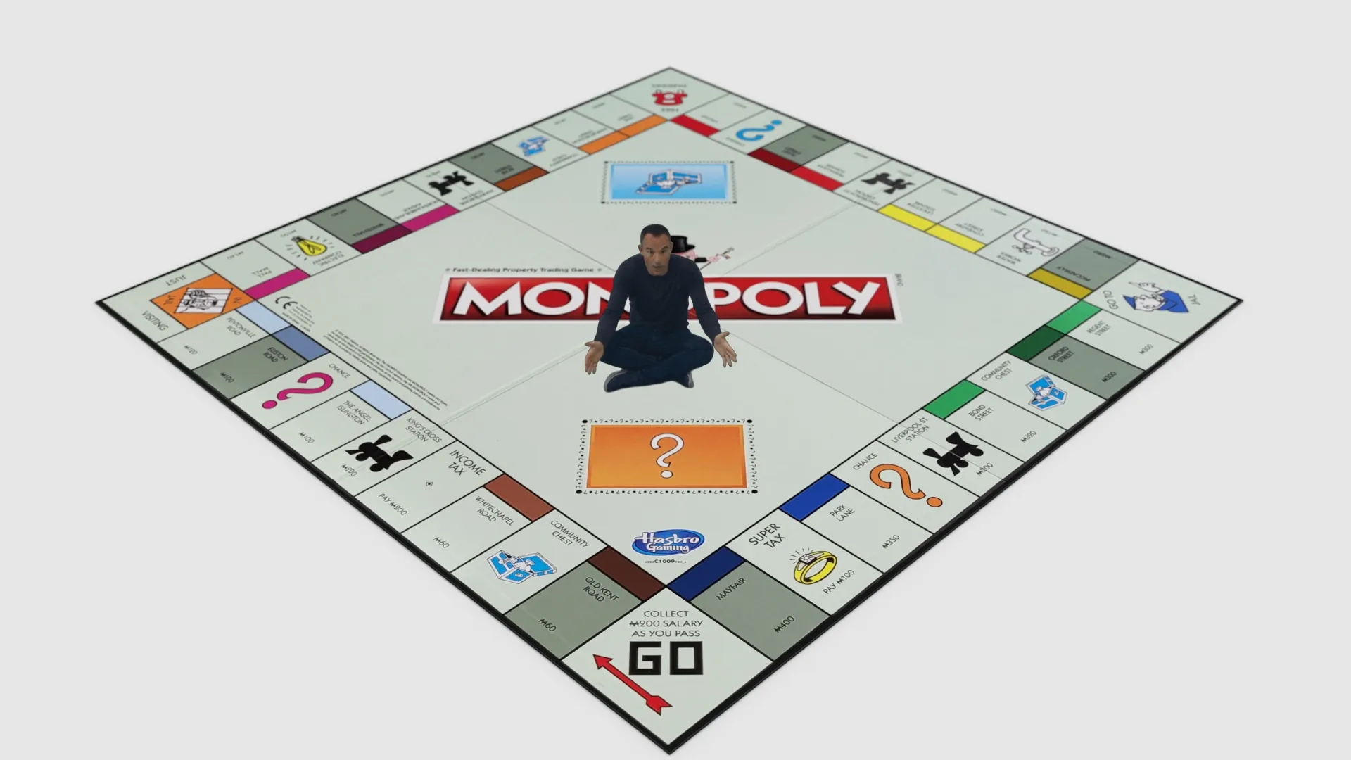 MLBG Martin sat on Monopoly Board